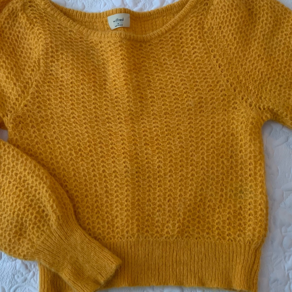 Wilfred Mustard Yellow Crew Neck Sweater